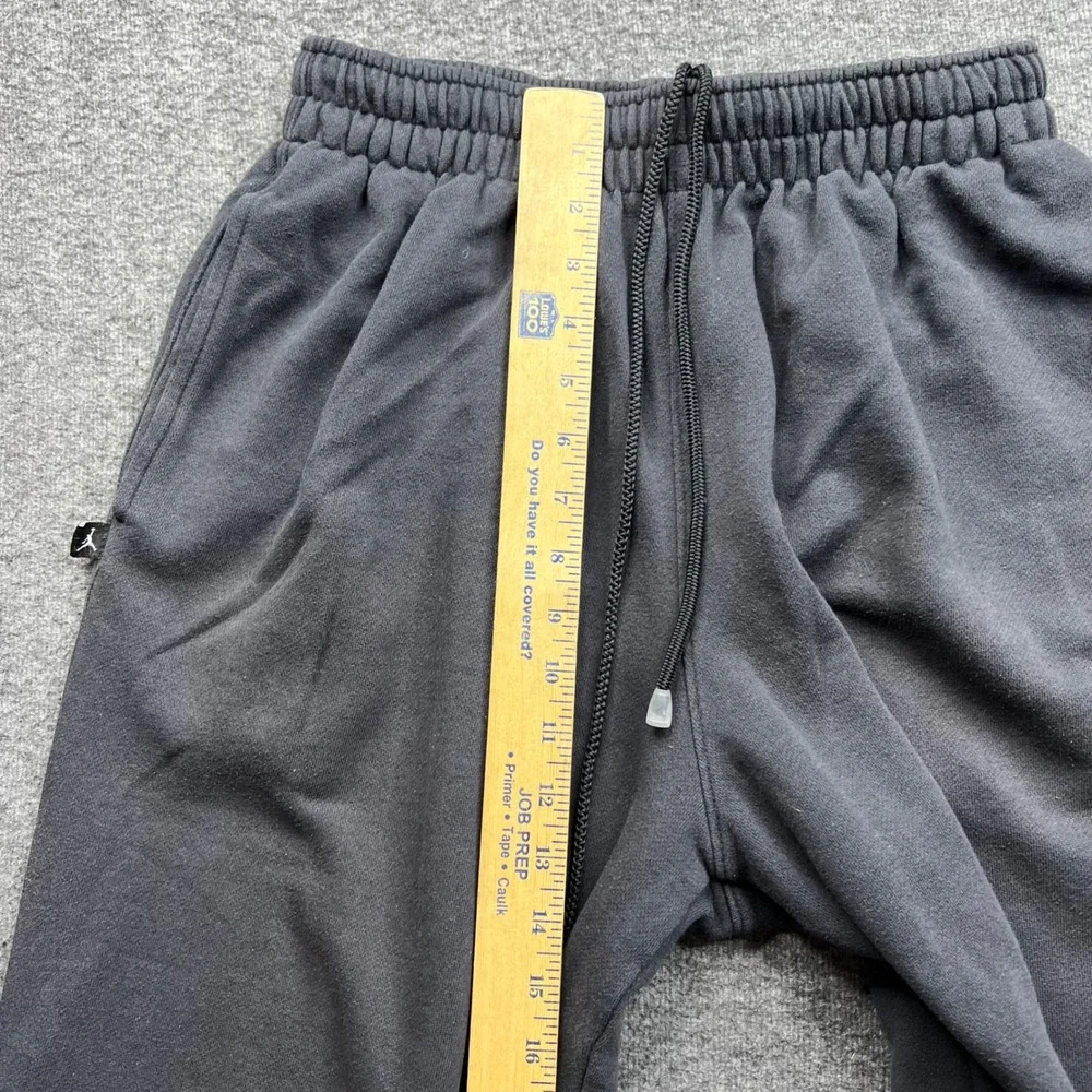 Jordan Sweatpants Mens Medium Gray Jumpman Fleece Joggers Snap Athletic Pants - Picture 4 of 16